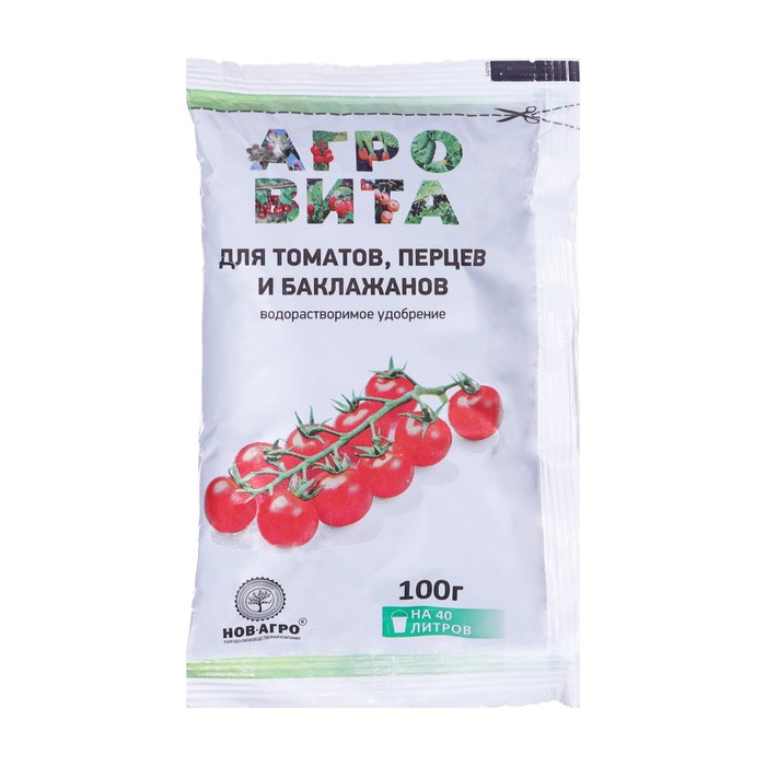 Удобрение минеральное Агровита, для томатов, перцев и баклажанов, 100 г удобрение для томатов перцев и баклажанов агровита