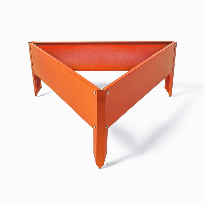 Клумба оцинкованная, 50 × 15 см, оранжевая «Терция»,Greengo