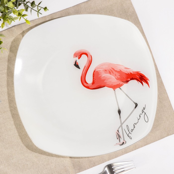 Тарелка «Фламинго», 27,1×27,1 см