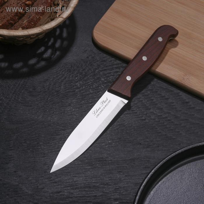 фото Нож кухонный «классик», лезвие 13 см, деревянная рукоять libra plast