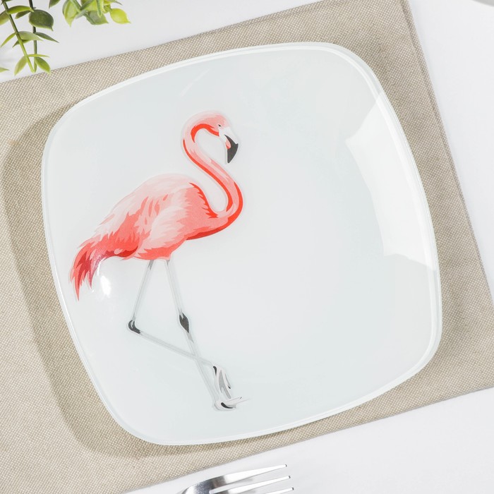 Тарелка «Фламинго», 20,5×20,5 см