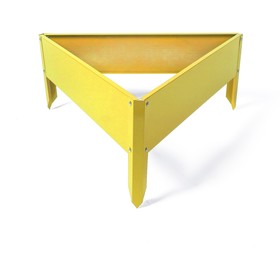 Клумба оцинкованная, 50 × 15 см, жёлтая, «Терция», Greengo Ош