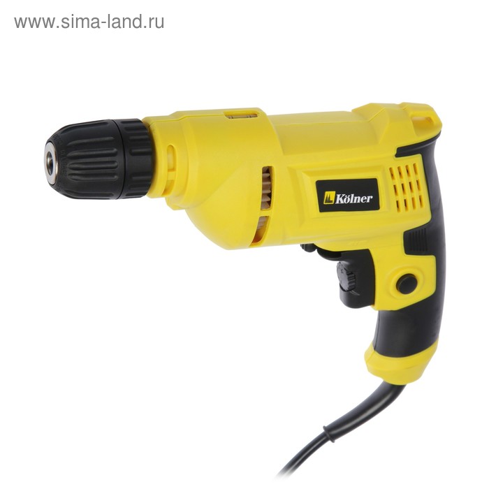 Дрель Kolner KED 500VQ электрическая 500 Вт 0-2800 обмин БЗП 08-10 мм реверс 1390₽