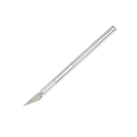 Нож макетный TUNDRA, алюминиевая ручка, перьевое лезвие (5 доп. лезвий)