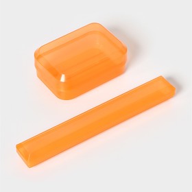 Набор дорожный, 2 предмета: футляр для зубной щётки 19 см, мыльница 10×6×3,5 см, цвет МИКС