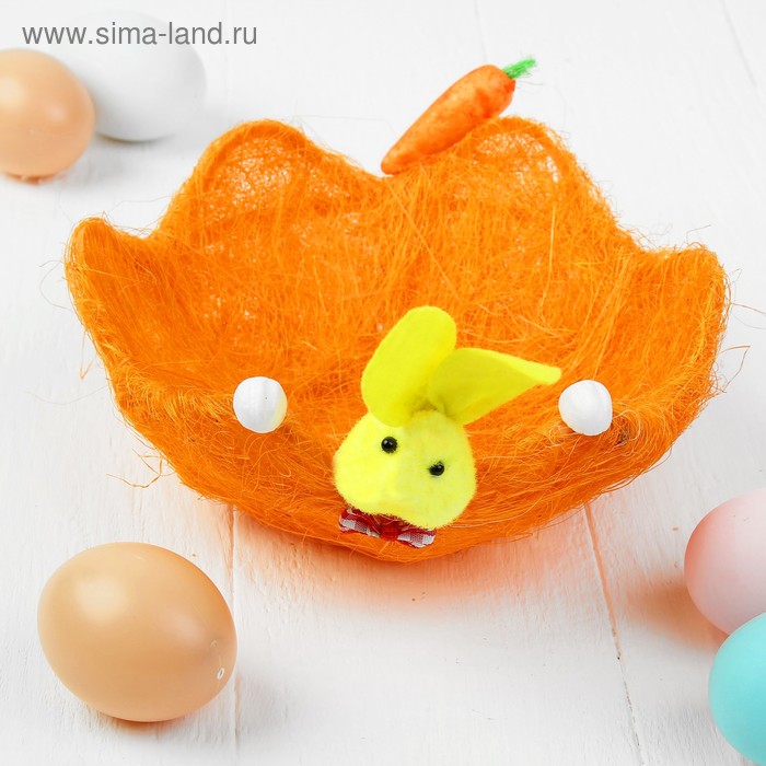 

Корзинка для пасхальных яиц «Зайка», цвета МИКС