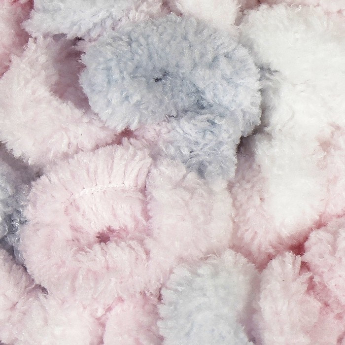 

Пряжа "Puffy color" 100 % микрополиэстер 9м/100г (5864 бело-розово-серый)