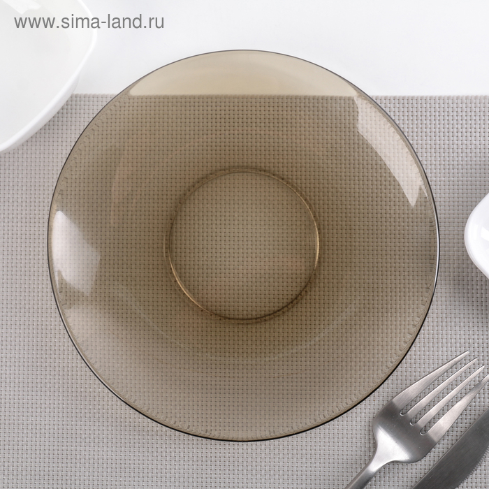 Тарелка десертная Basilico, d=17 см, цвет коричневый тарелка десертная камелия d 17 см
