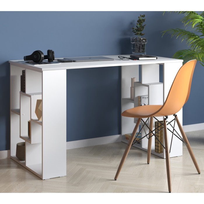 Письменный стол, 1200 × 600 × 740 мм, цвет белый стол письменный смарт 2 1200 × 600 × 790 мм цвет венге белый