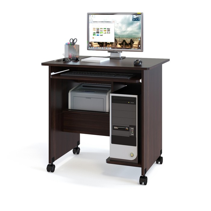 Компьютерный стол, 800 × 600 × 795 мм, цвет венге