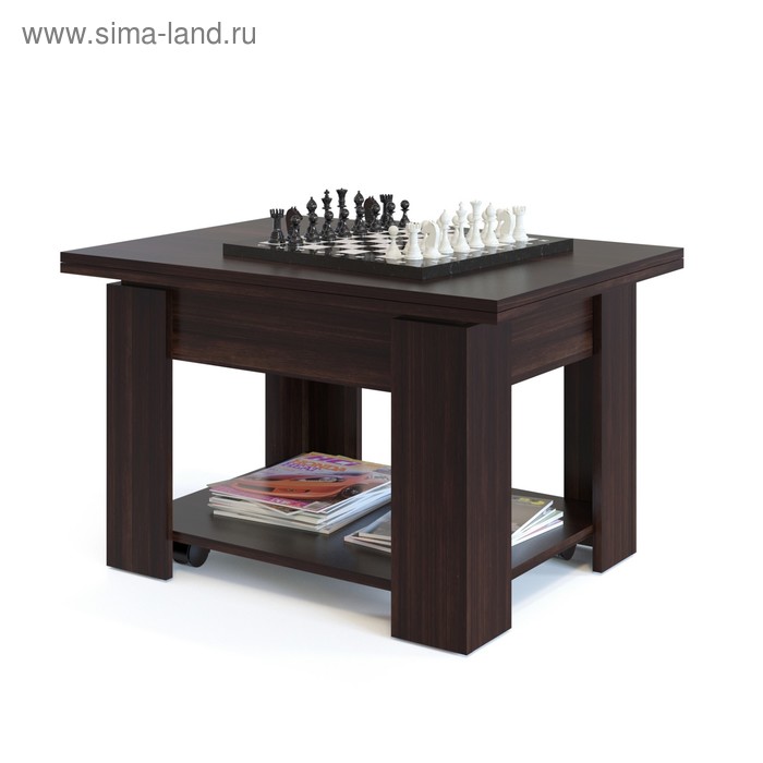 Журнальный столик, 800(1200) × 600(800) × 450 мм, цвет венге