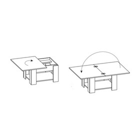 Журнальный столик, 800(1200) × 600(800) × 450 мм, цвет венге от Сима-ленд