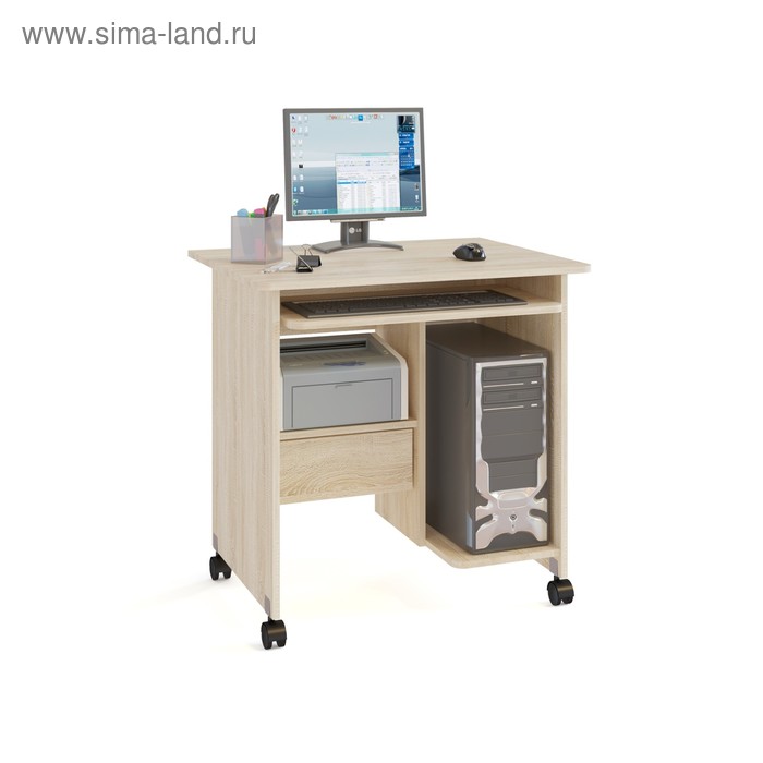 Компьютерный стол, 800 × 600 × 795 мм, цвет дуб сонома стол складной компьютерный 800 мм