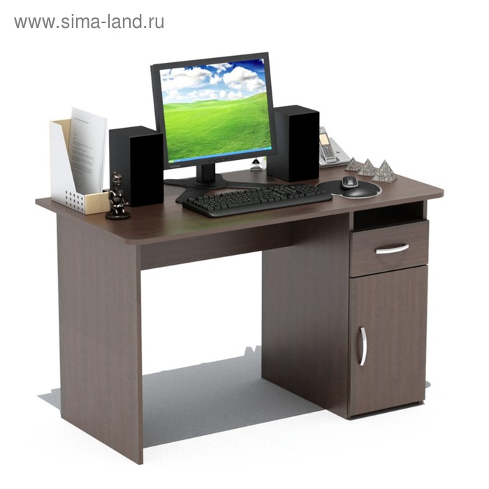 Компьютерный стол, 1200 × 600 × 740 мм, цвет венге стол компьютерный костер 1 600×450×747 мм цвет венге клён азия