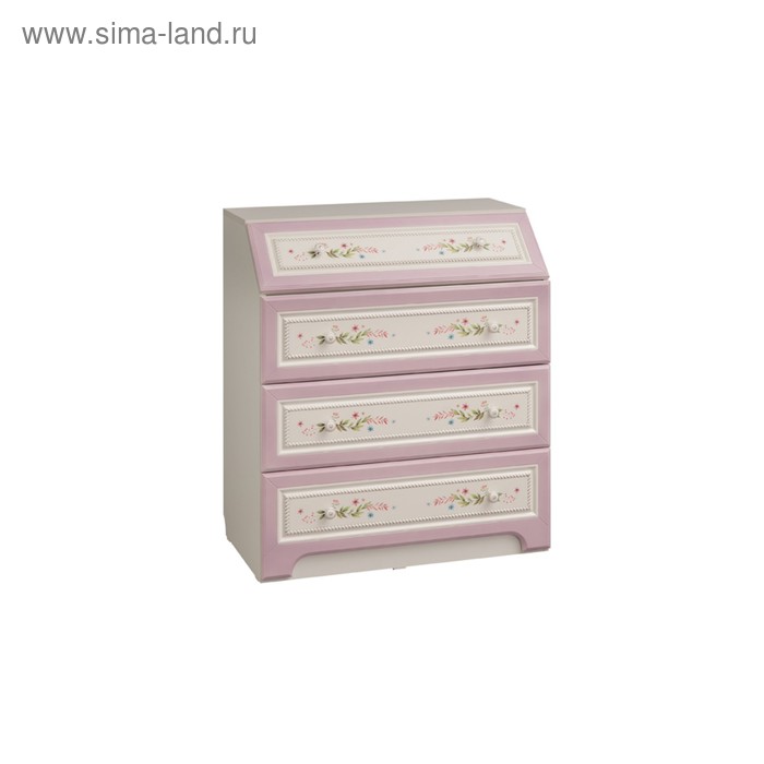 

Комод Акварель, 800х453х907, Белый/Джелато патина сиреневая