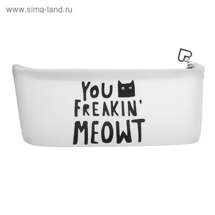 

Пенал школьный "Кот", на молнии, силиконовый, МИКС