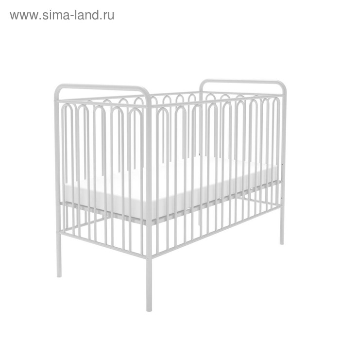 

Детская кроватка Polini kids Vintage 150 металлическая, цвет белый