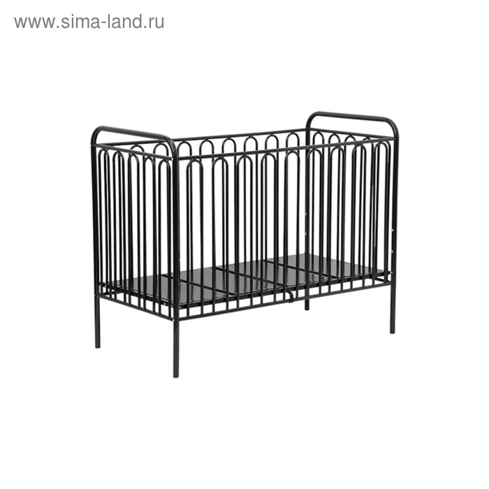 Детская кроватка Polini kids Vintage 150 металлическая, цвет чёрный