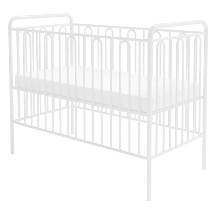 

Детская кроватка Polini kids Vintage 110 металлическая, цвет белый