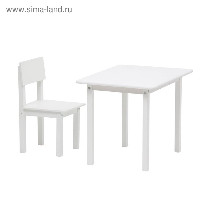 стул детский для комплекта детской мебели polini kids simple 105 s цвет белый Комплект детской мебели Polini kids Simple 105 S, цвет белый