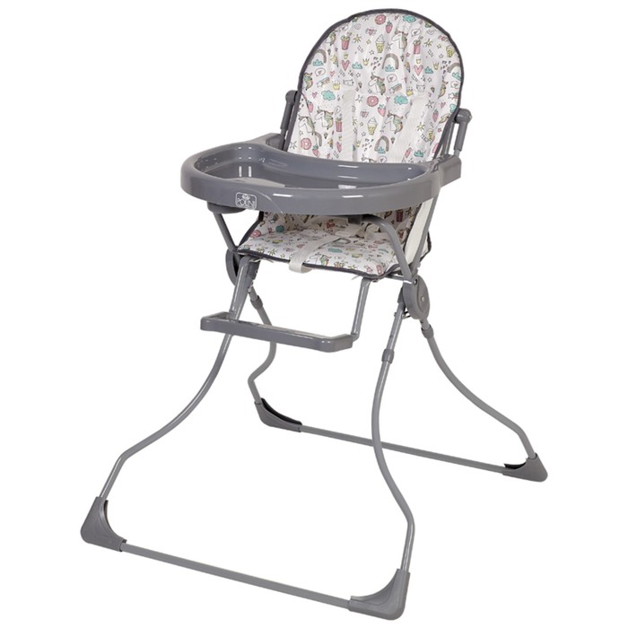 

Стульчик для кормления Polini kids 152 «Единорог» Сладости, цвет серый