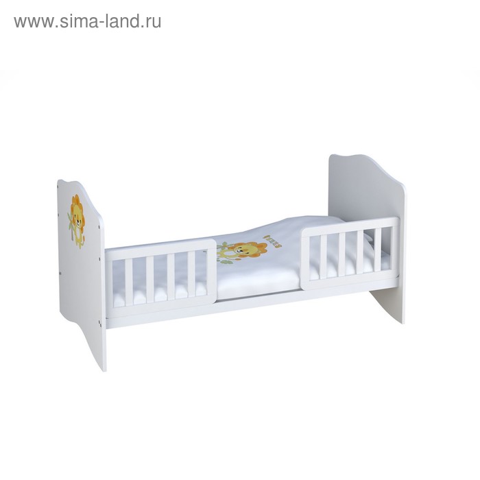 фото Комплект боковых ограждений для кровати polini kids simple/basic 140 х 70, цвет белый