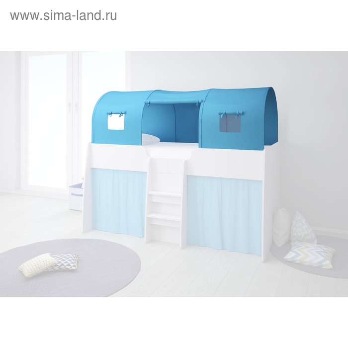фото Тент игровой для кровати-чердака polini kids simple 4100, цвет голубой