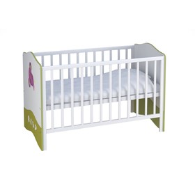 

Кроватка-трансформер Polini kids Basic Elly, 140 х 70 см, цвет белый-зелёный