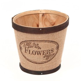 

Кашпо «Flowers» из шпона, с коричневой каймой, 13 x 14 см, бежевый