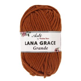 

Пряжа "Lana Grace Grande" 25% шерсть мериноса, 75% акрил 65м/100гр (0900 осень)