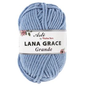 

Пряжа "Lana Grace Grande" 25% шерсть мериноса, 75% акрил 65м/100гр (2820 воздушно-голубой)