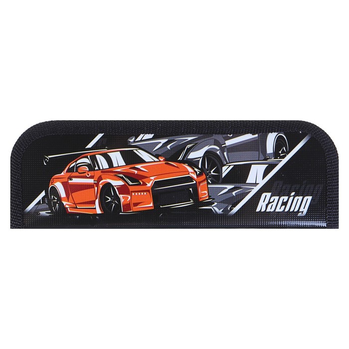 Пенал каркасный 1 секция 65 х 190 мм, ламинированный картон Calligrata «Тачка Racing»