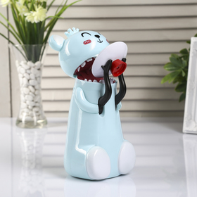 

Копилка пластик для монет "Мишка-зубастик" 2АА музыка 21,5х15х9,5 см