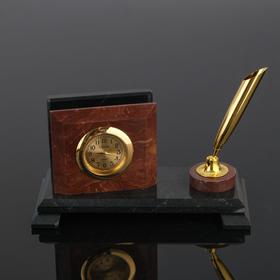 

Визитница "Мини с часами", на каменных ножках, лемезит