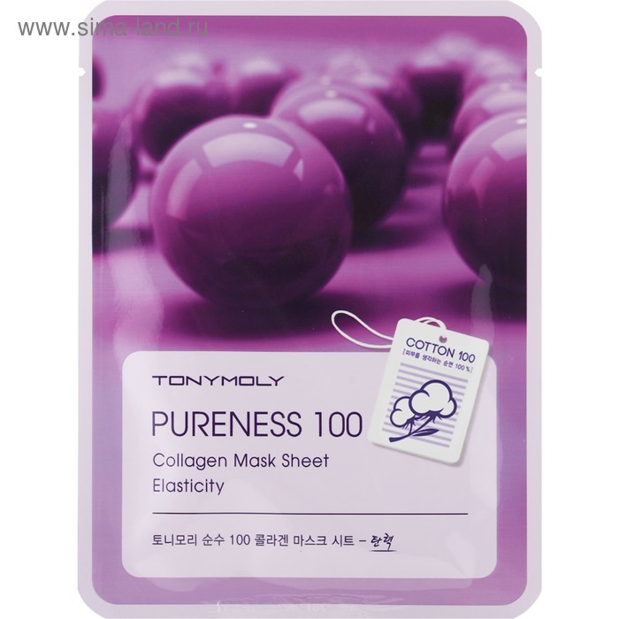 

Тканевая маска для лица Tony Moly Pureness 100 Collagen Mask Sheet с коллагеном, 21 мл