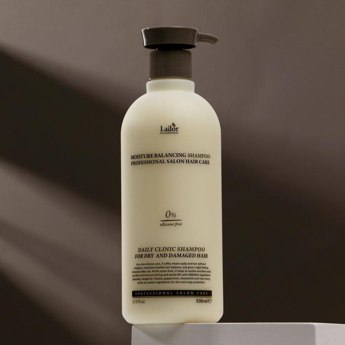 Шампунь для волос без силикона Lador Moisture Balancing Shampoo, 530 мл набор для ухода за волосами lador шампунь и кондиционер для волос увлажняющие moisture balancing shampoo