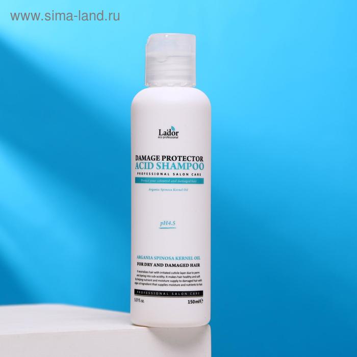 Бесщелочной шампунь для волос Lador Damaged Protector Acid Shampoo, 150 мл lador защитный шампунь для поврежденных волос damaged protector acid shampoo 150 ml