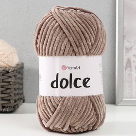 Пряжа "Dolce" 100% микрополиэстер 120м/100гр (754 т. серый)