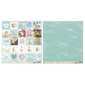 

Бумага для скрапбукинга "Надписи Pretty tiffany" 30,5х30,5 см, 190гр/м2