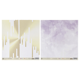

Бумага для скрапбукинга "Сиреневая акварель Pretty violet" 30,5х30,5 см, 190гр/м2