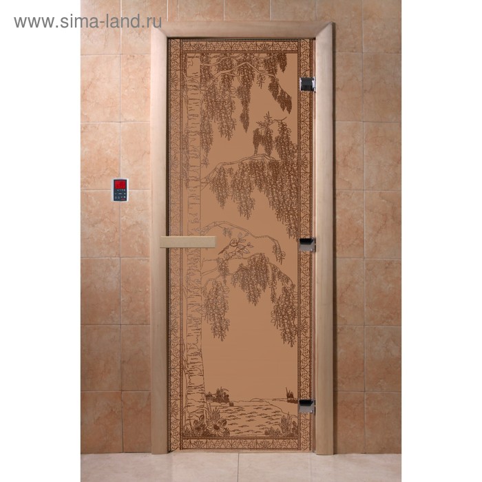 Дверь «Берёзка», размер коробки 190 × 70 см, правая, цвет матовая бронза дверь лебединое озеро размер коробки 190 × 70 см правая цвет матовая бронза