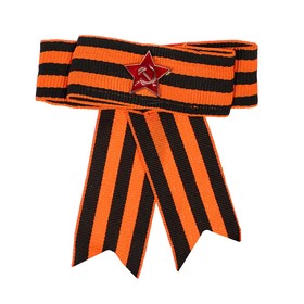 

Георгиевская брошь-лента "День победы", со звездой