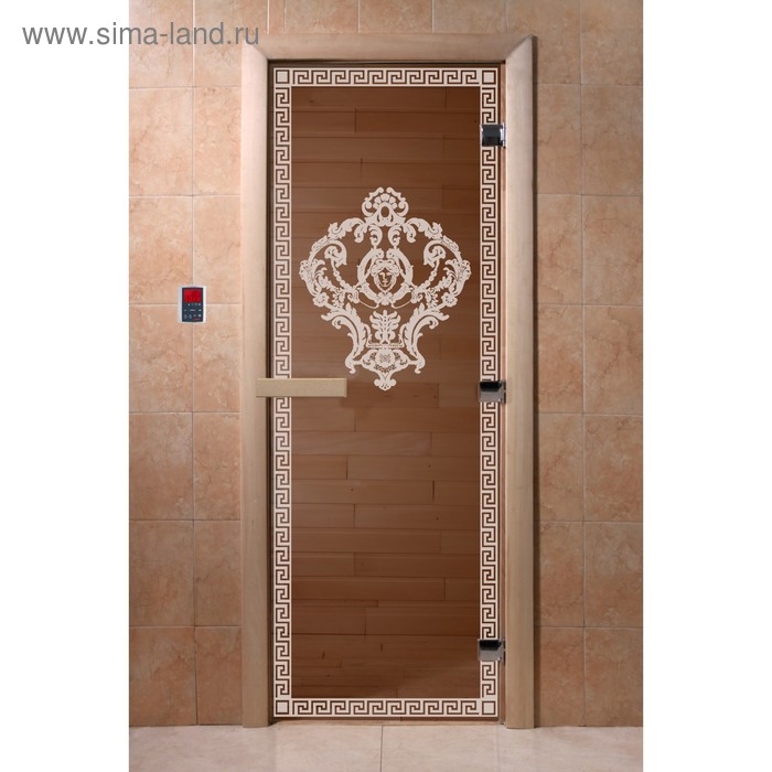 Дверь «Версаче», размер коробки 200 × 80 см, правая, цвет бронза