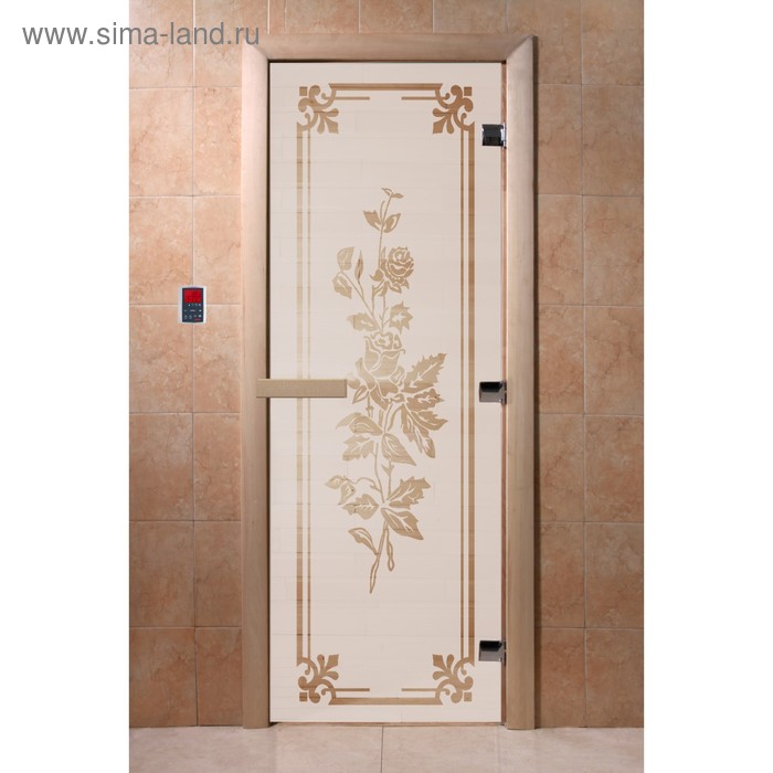 Дверь «Розы», размер коробки 200 × 80 см, левая, цвет сатин дверь рассвет размер коробки 200 × 80 см левая цвет сатин