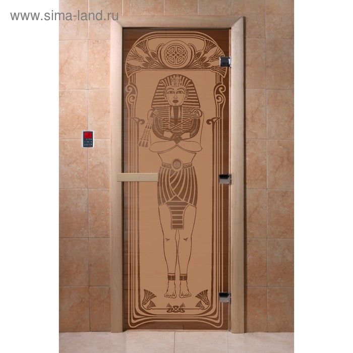 Дверь «Египет», размер коробки 190 × 70 см, левая, цвет матовая бронза дверь престиж размер коробки 190 × 70 см левая цвет бронза матовая