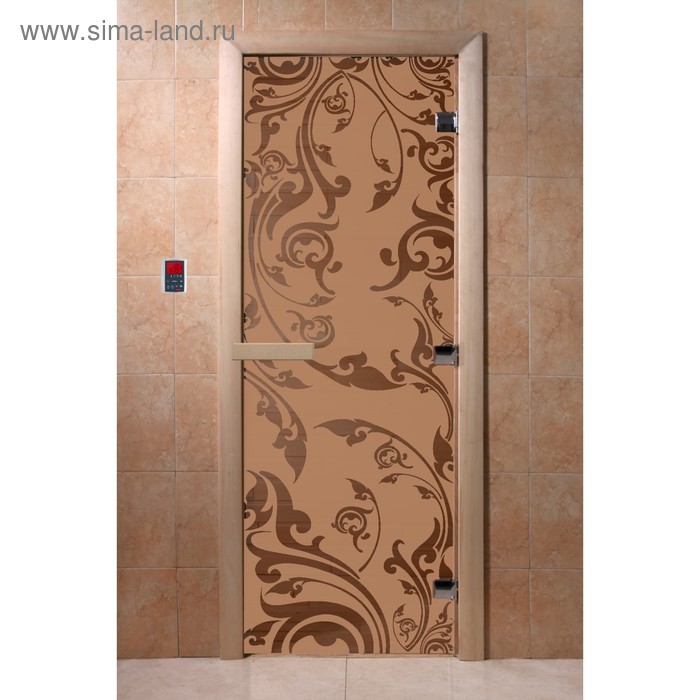Дверь «Венеция», размер коробки 190 × 70 см, левая, цвет матовая бронза дверь престиж размер коробки 190 × 70 см левая цвет бронза матовая