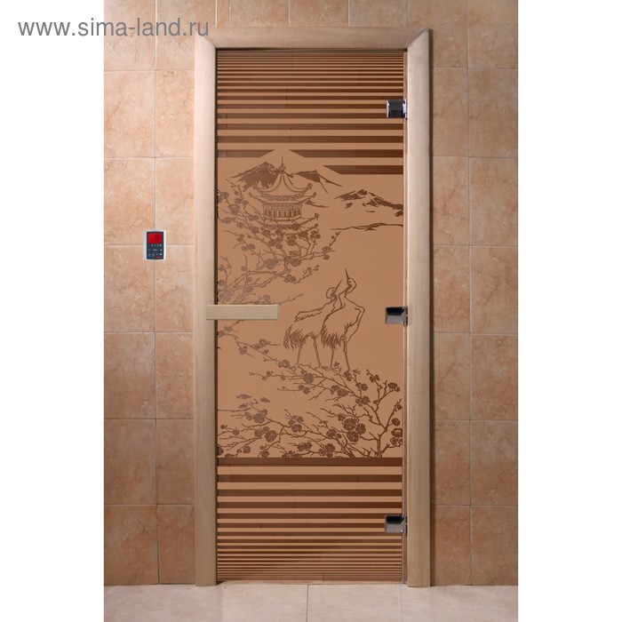 Дверь «Япония», размер коробки 190 × 70 см, правая, цвет матовая бронза дверь япония размер коробки 190 × 70 см левая цвет матовая бронза