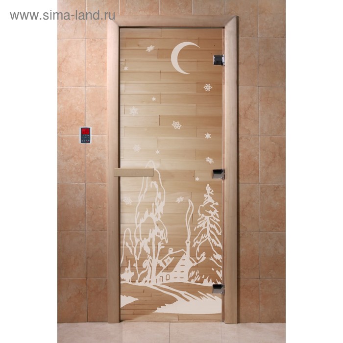Дверь «Зима», размер коробки 190 × 70 см, левая, цвет прозрачный дверь флоренция размер коробки 190 × 70 см левая цвет прозрачный