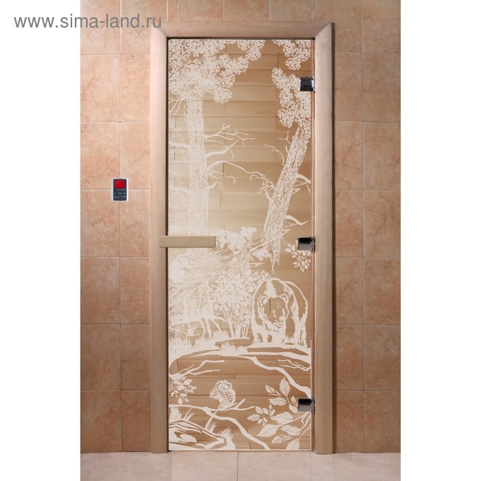 Дверь «Мишки», размер коробки 190 × 70 см, левая, цвет прозрачный дверь флоренция размер коробки 190 × 70 см левая цвет прозрачный