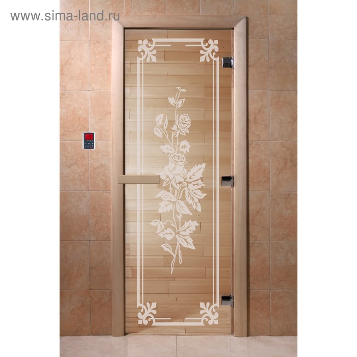 Дверь «Розы», размер коробки 190 × 70 см, левая, цвет прозрачный дверь флоренция размер коробки 190 × 70 см левая цвет прозрачный